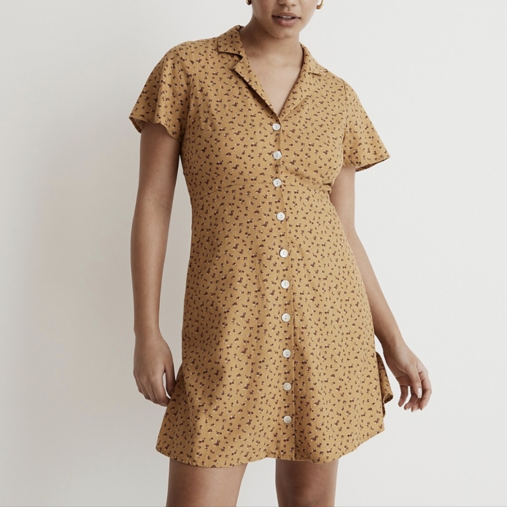 Madewell Floral Kacie Mini Shirtdress